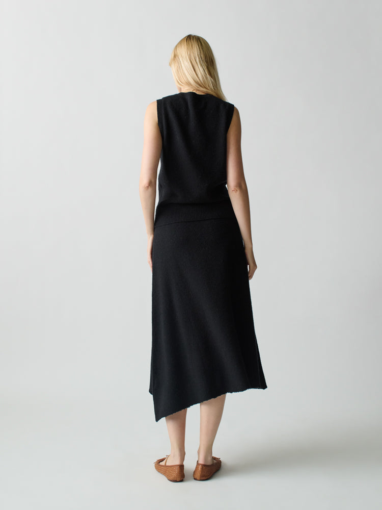 Brushed Wool A-Line Skirt Skirt Lingua Franca