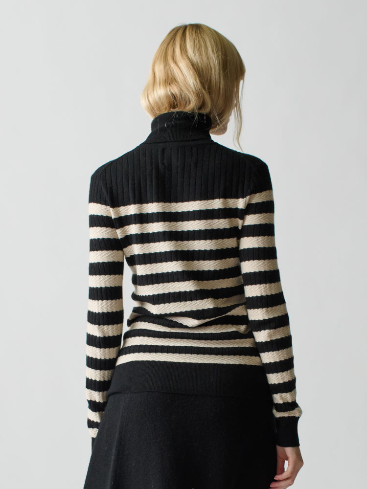 Morrissey Stripe Turtleneck Shirts & Tops Lingua Franca
