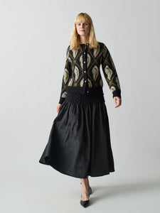 Mekas Knit Combo Drop Waist Skirt Skirt Lingua Franca Black XS