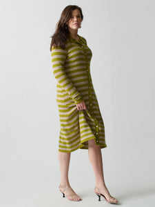 Morrissey Textured Stripe Dress Dress Lingua Franca