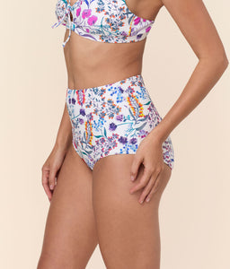 The Super High Waist Bikini Bottom in Botanical Floral