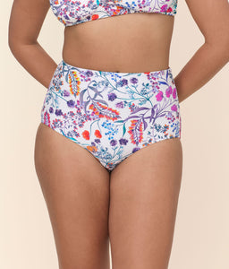 The Super High Waist Bikini Bottom in Botanical Floral