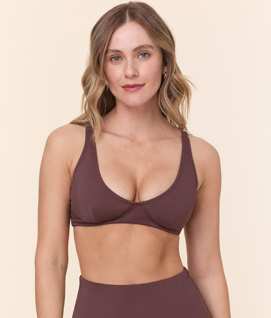 The Mila Bikini Top in Mink