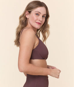 The Mila Bikini Top in Mink