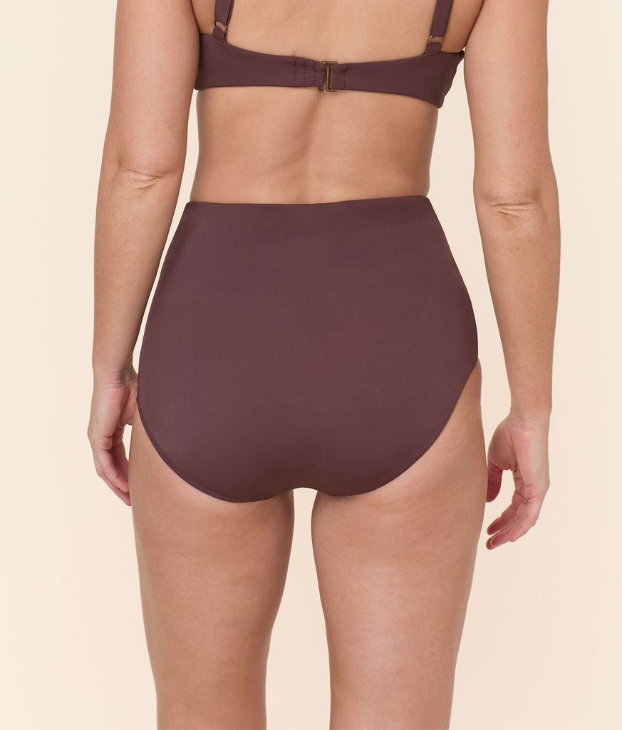 The Super High Waist Bikini Bottom in Mink