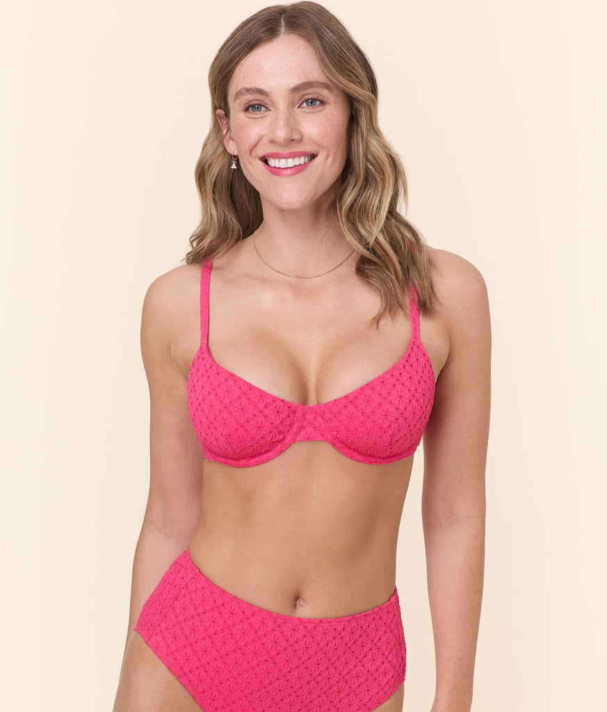 The Bermuda Bikini Top in Begonia