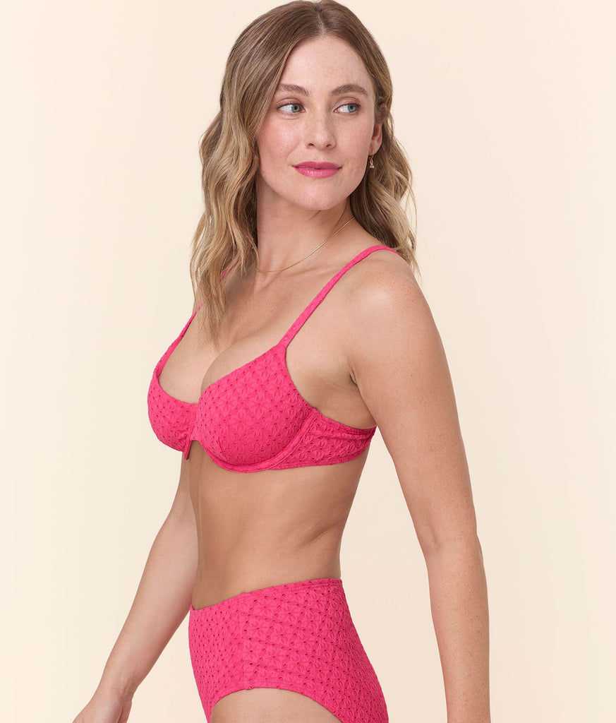 The Bermuda Bikini Top in Begonia