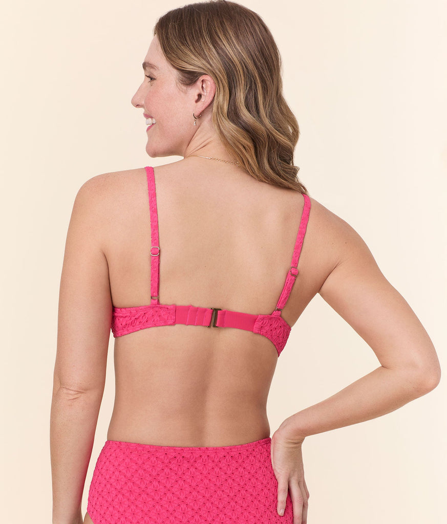 The Bermuda Bikini Top in Begonia
