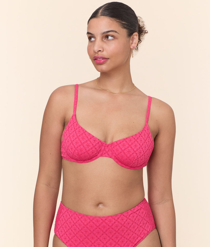 The Bermuda Bikini Top in Begonia