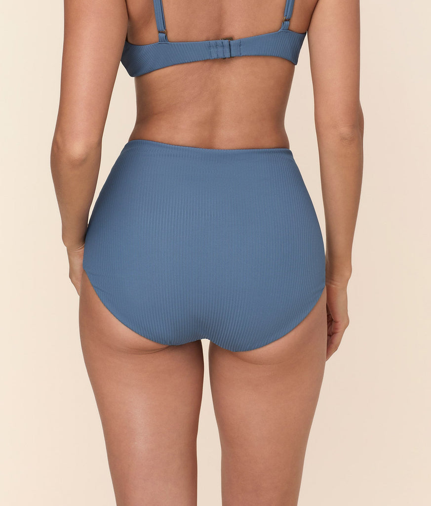 The Super High Waist Bikini Bottom in Slate