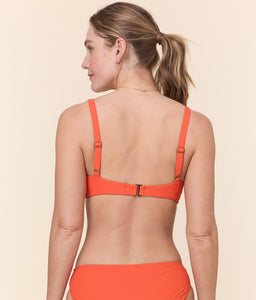 The Mila Bikini Top in Vermillion