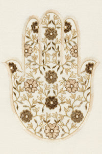 Dinah Challah Cover, Shabbat Shalom in Ivory