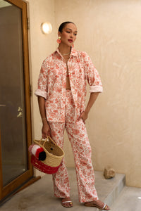 The Austin Shirt in Red Toile