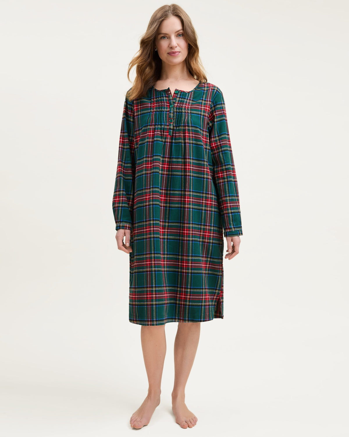 Women’s Brushed Twill Beatrice Nightgown in Kensington Tartan