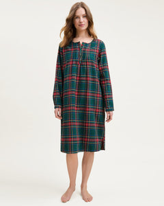 Women’s Brushed Twill Beatrice Nightgown in Kensington Tartan