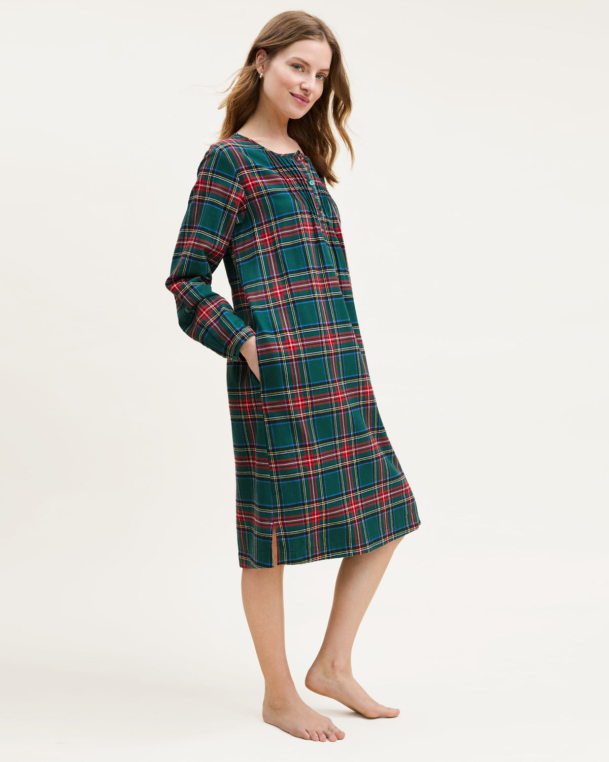 Women’s Brushed Twill Beatrice Nightgown in Kensington Tartan