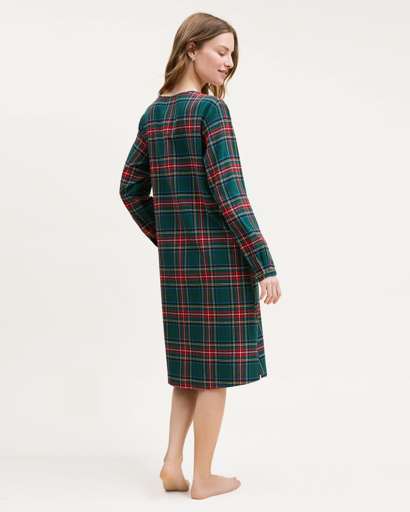 Women’s Brushed Twill Beatrice Nightgown in Kensington Tartan