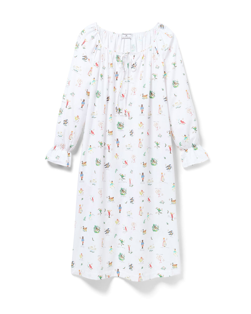 Women's Twill Delphine Nightgown in 12 Days of Christmas