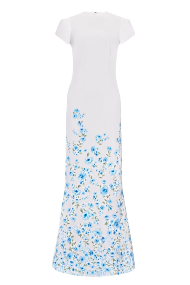 The Adrienne Gown in Blue & White