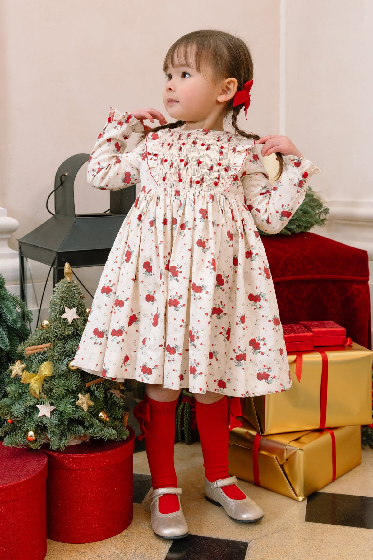 Anastasia Christmas Smocked Dress