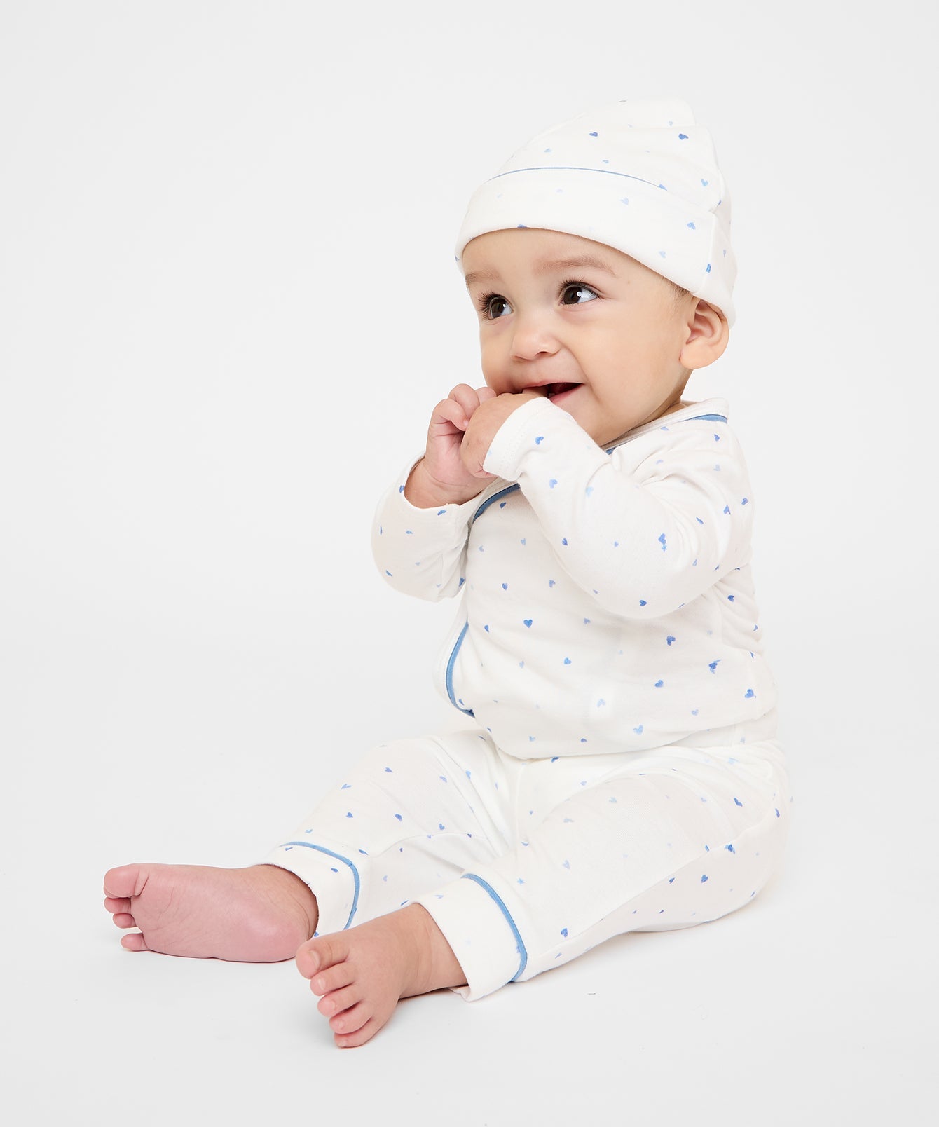 Andy Baby Legging in Blue Hearts