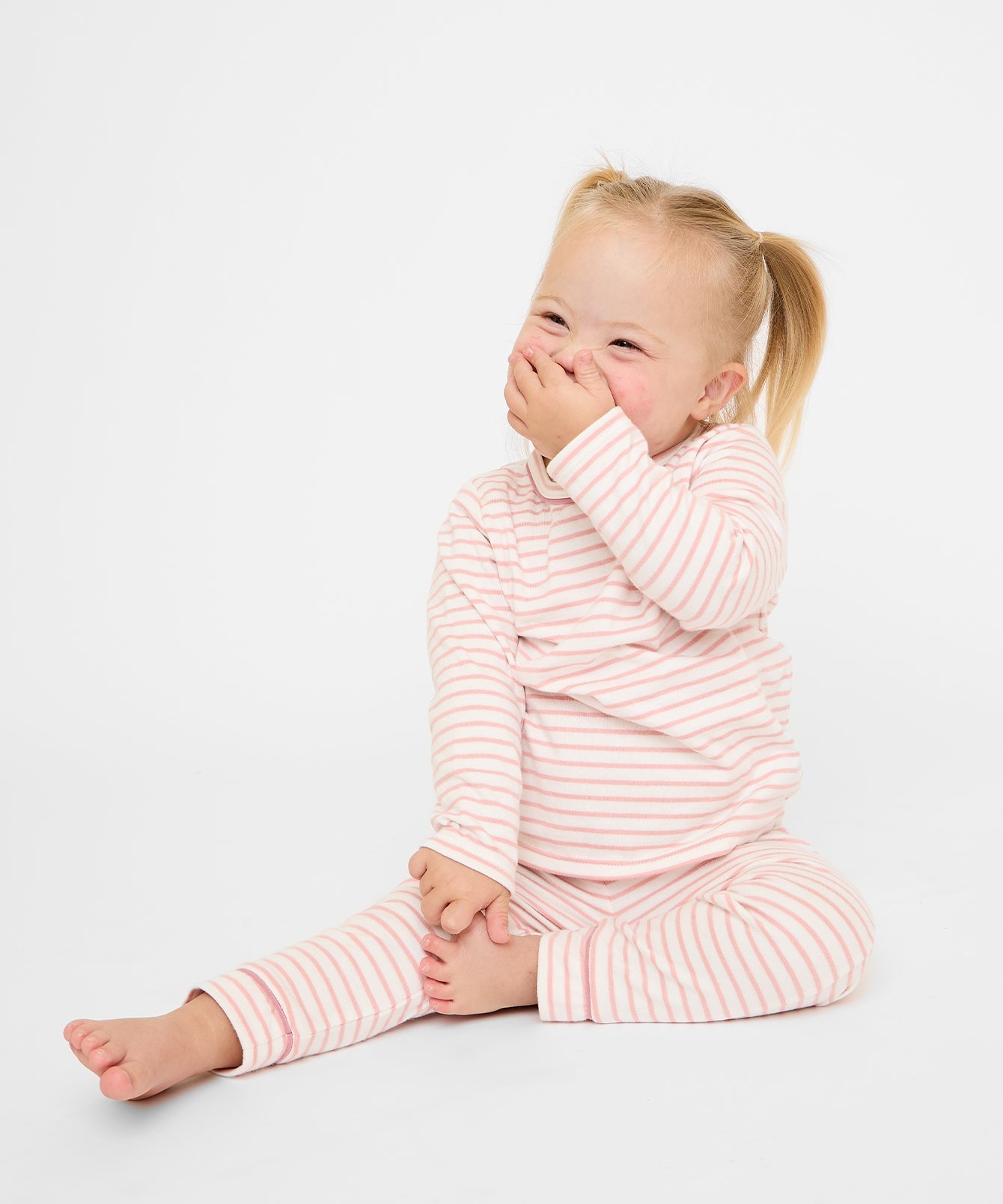 Andy Baby Legging in Dusty Rose Mini Stripe