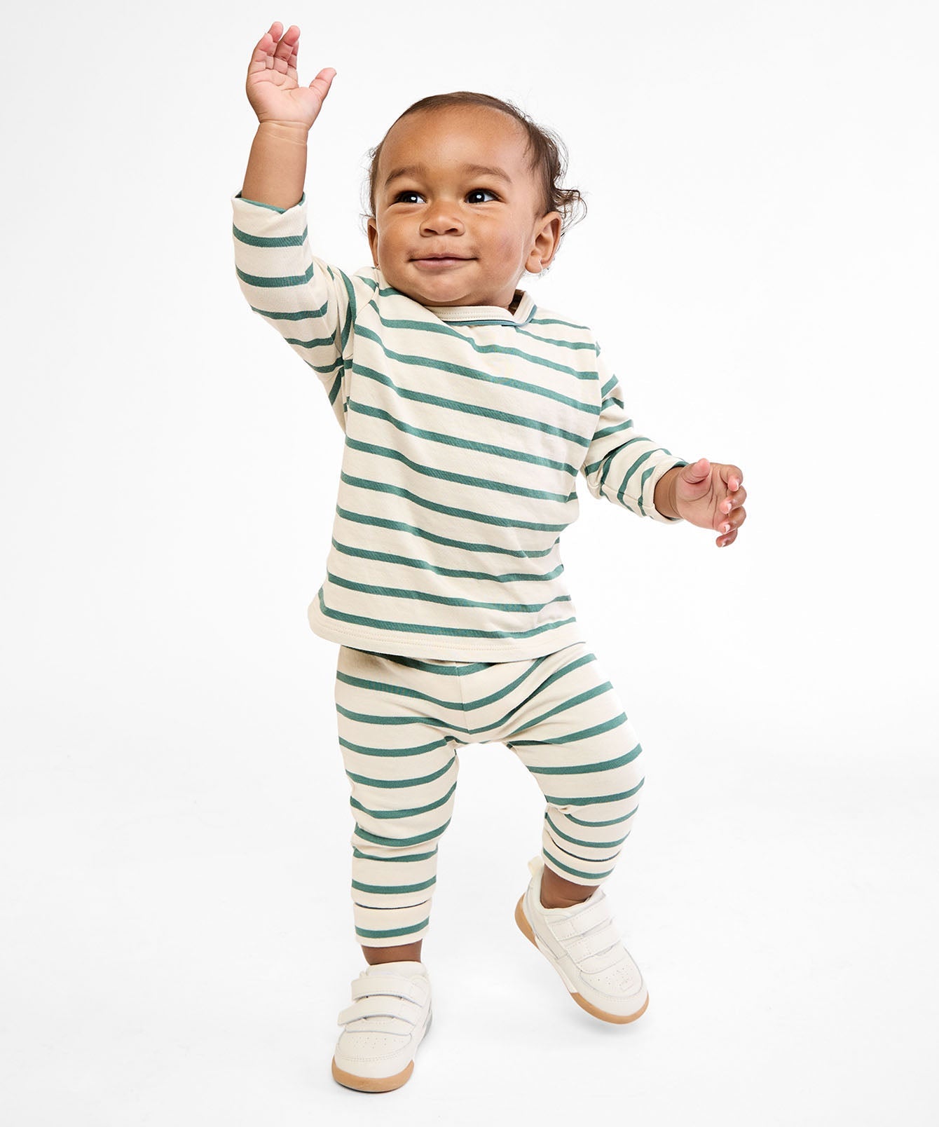 Andy Baby Legging in Pine Stripe