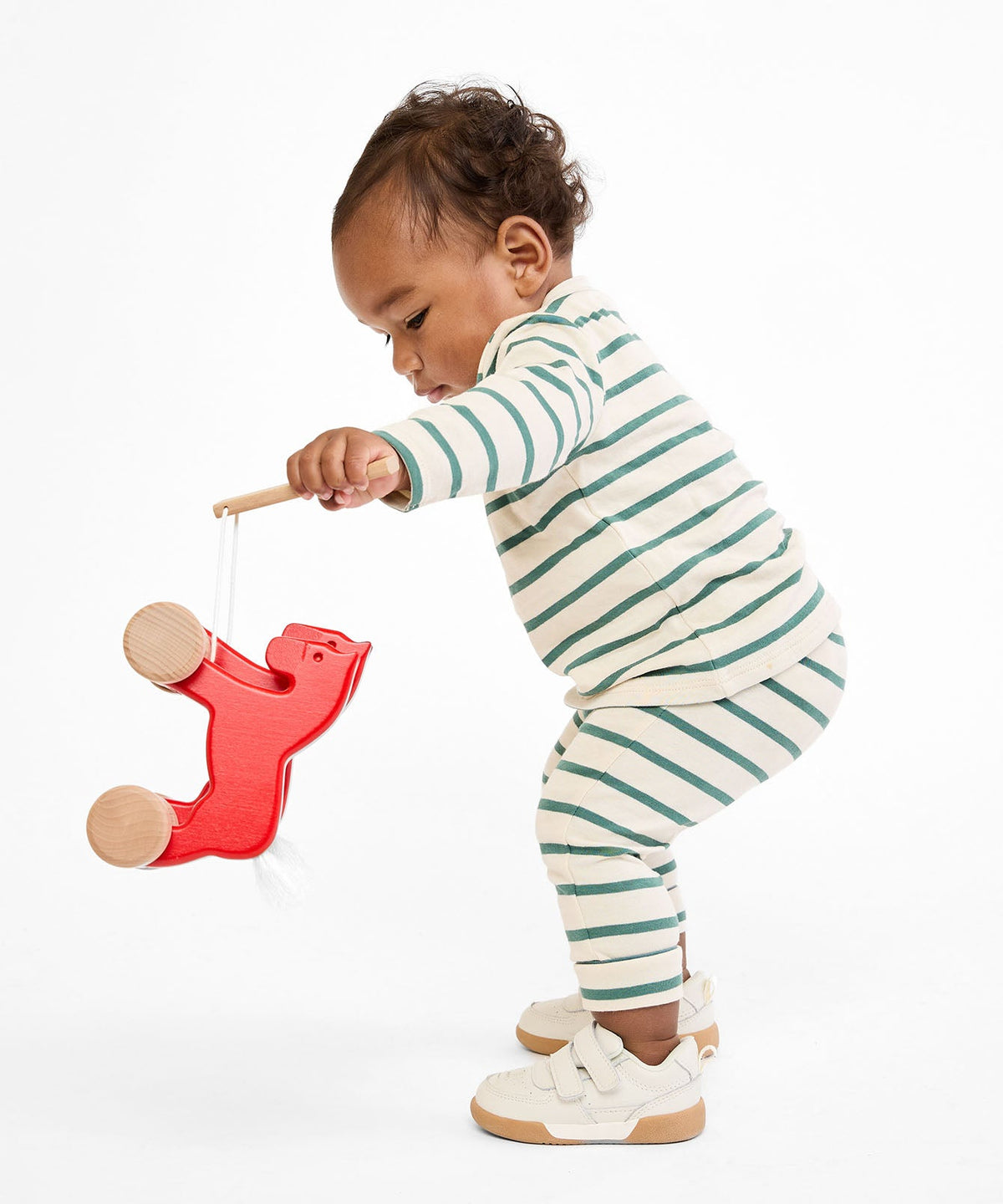 Andy Baby Legging in Pine Stripe