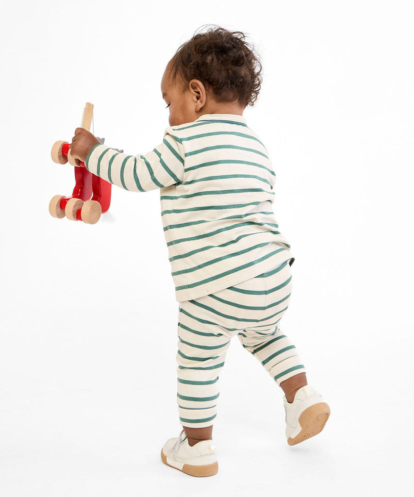 Andy Baby Legging in Pine Stripe