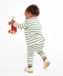 Andy Baby Legging in Pine Stripe