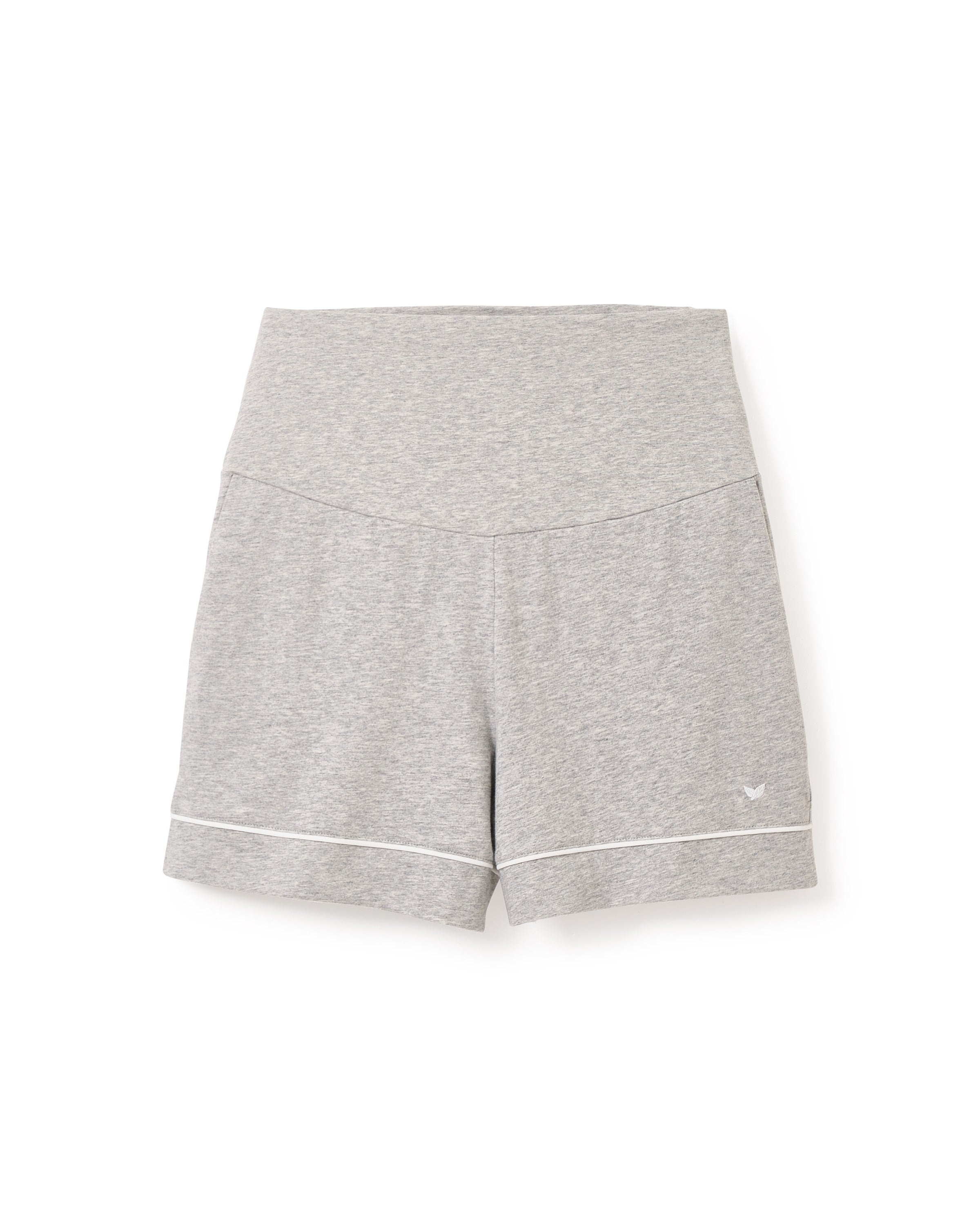 Women’s Pima Maternity Shorts in Light Heather Grey