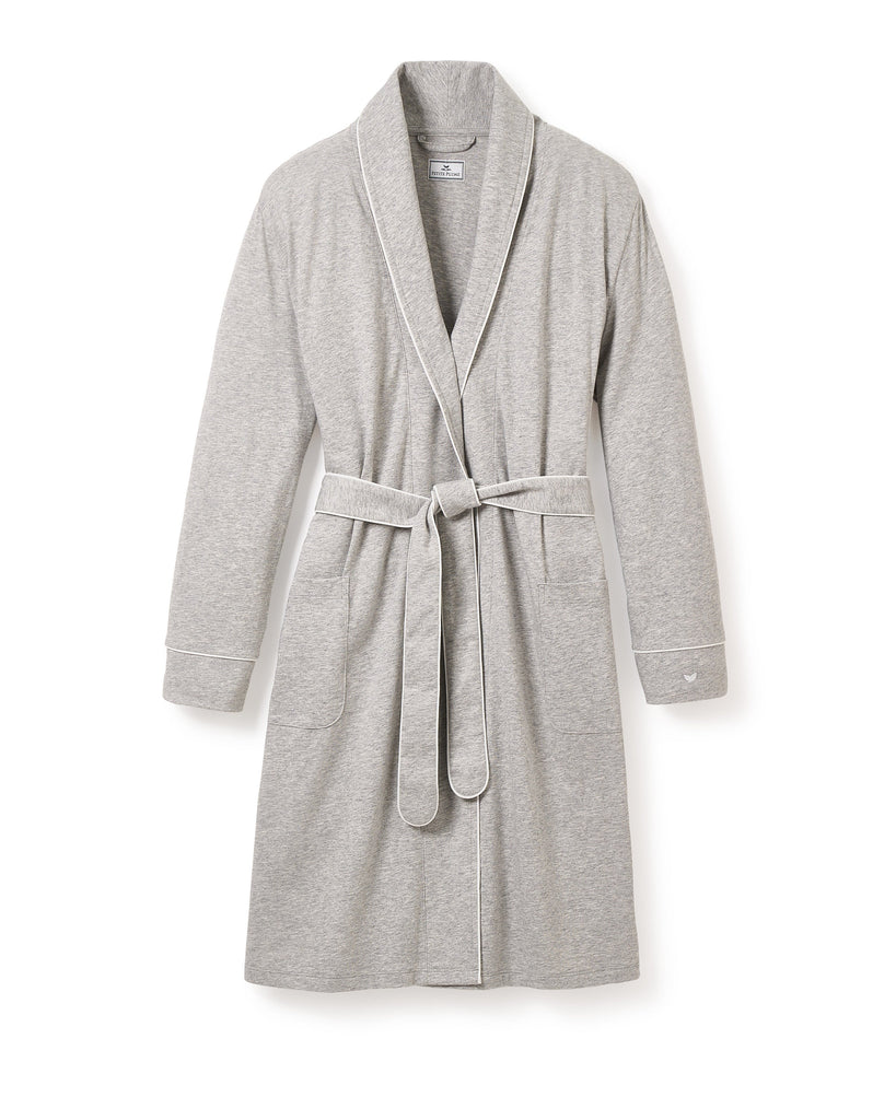 Women’s Pima Maternity Robe in Light Heather Grey