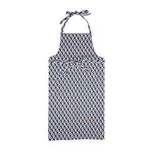 Apron With Pocket in Cubo Giallo/Fuxsia Blue