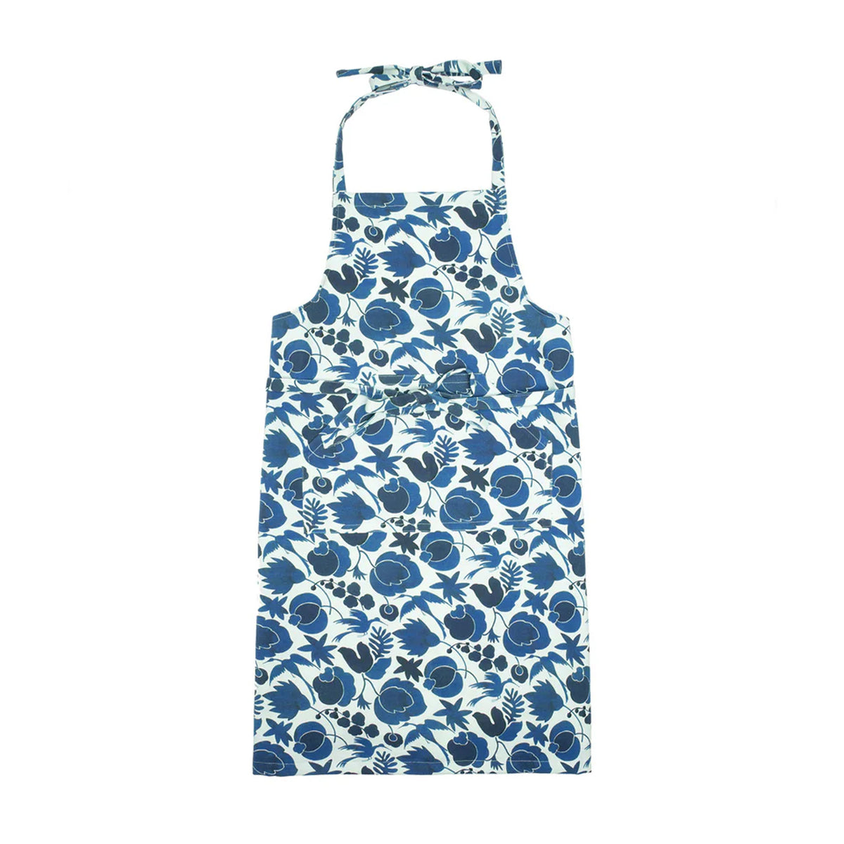 Apron With Pocket in Wildbird Blue