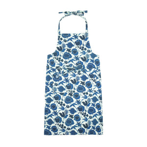 Apron With Pocket in Wildbird Blue
