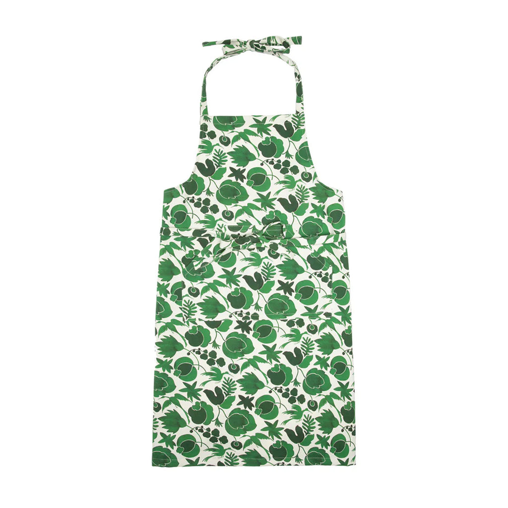Apron With Pocket in Wildbird Green