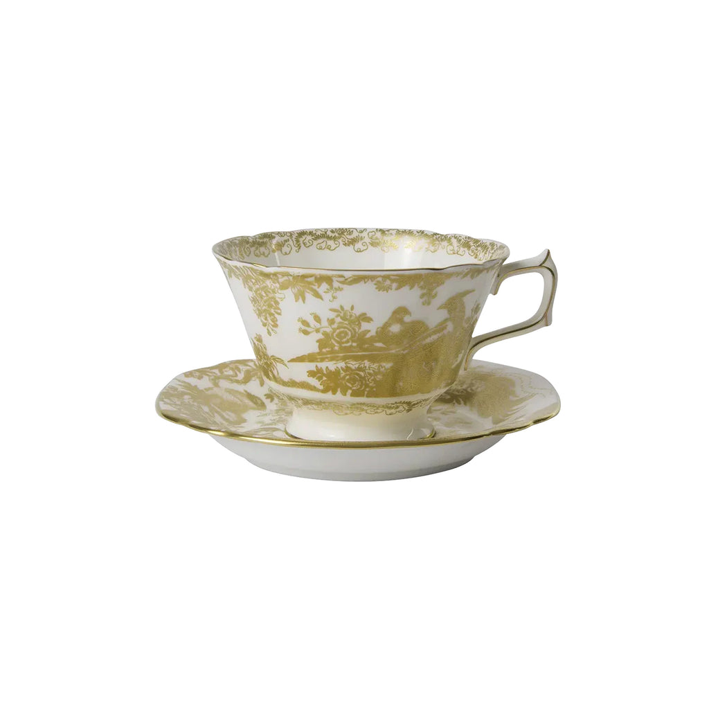 Aves Gold Tea Cup & Saucer