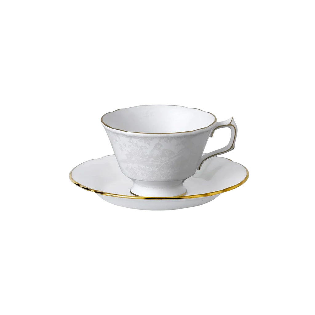 Aves Pearl Tea Cup & Saucer