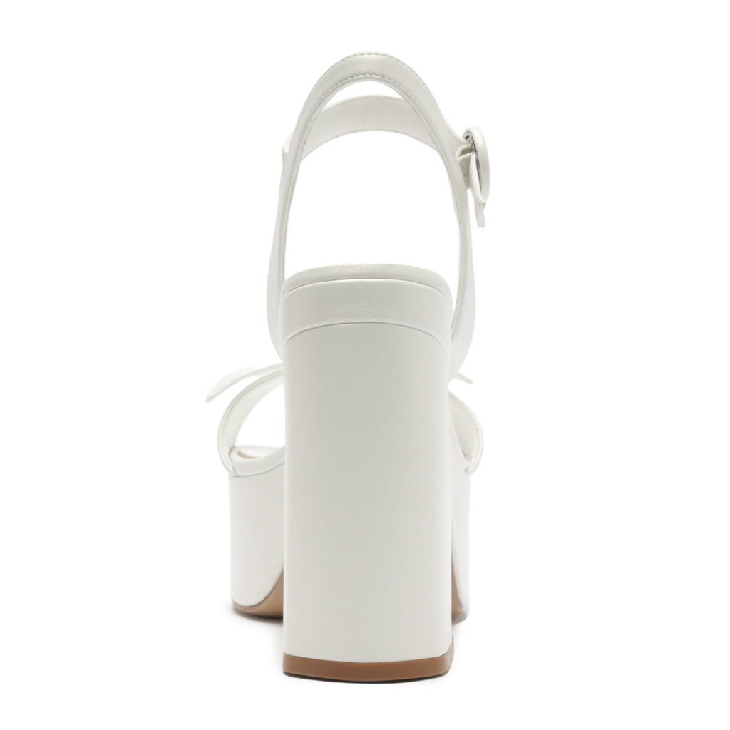 Clarita Bridal Flare Platform in Bridal Pearl/White