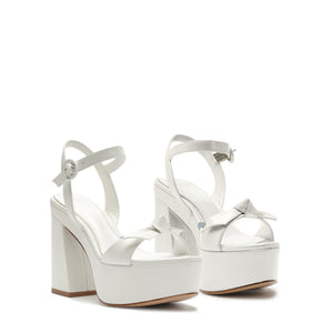 Clarita Bridal Flare Platform in Bridal Pearl/White