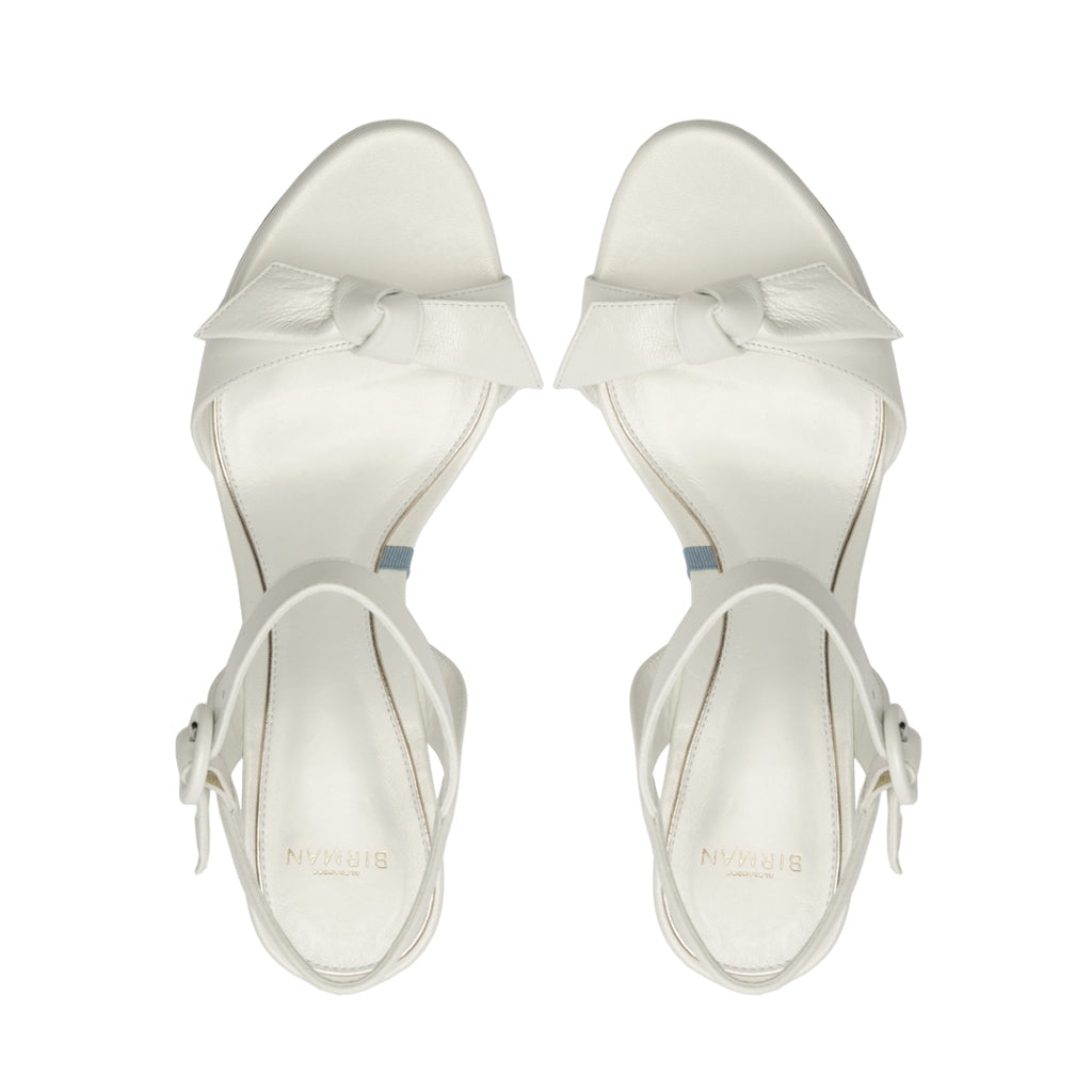 Clarita Bridal Flare Platform in Bridal Pearl/White