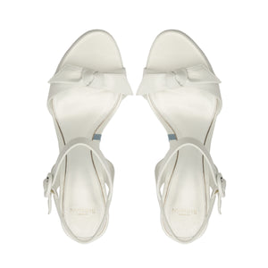 Clarita Bridal Flare Platform in Bridal Pearl/White