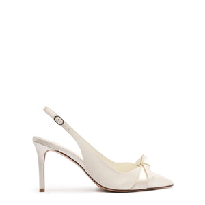 Clarita Bridal Classic Slingback 85 in Seta Bianco