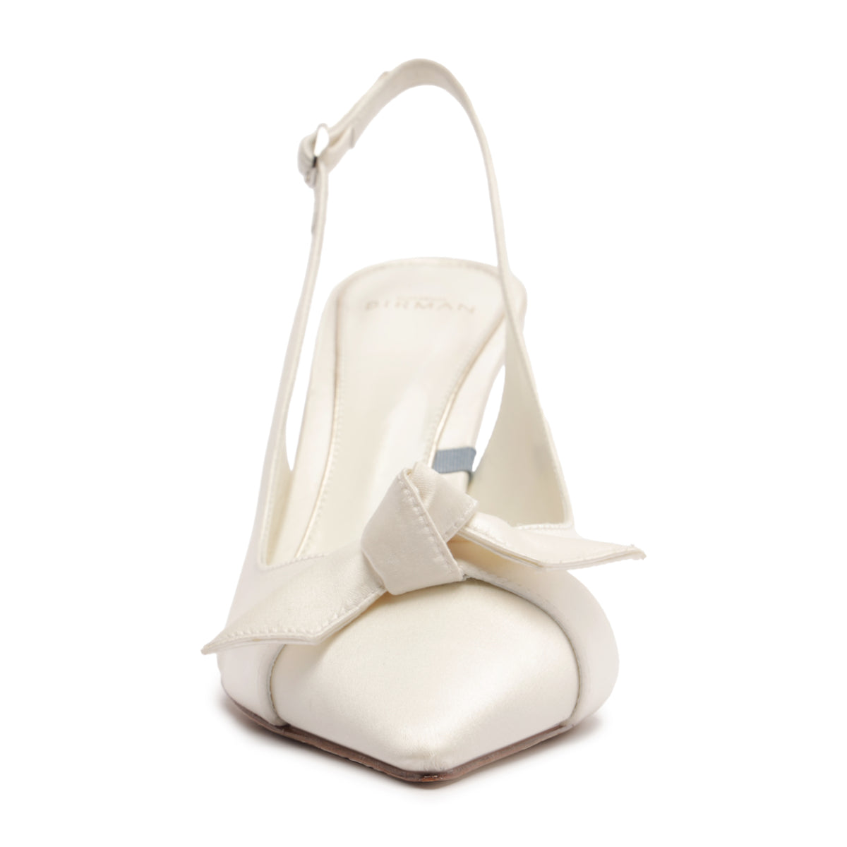 Clarita Bridal Classic Slingback 85 in Seta Bianco