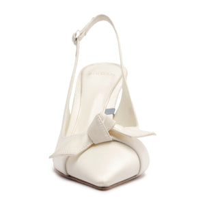 Clarita Bridal Classic Slingback 85 in Seta Bianco