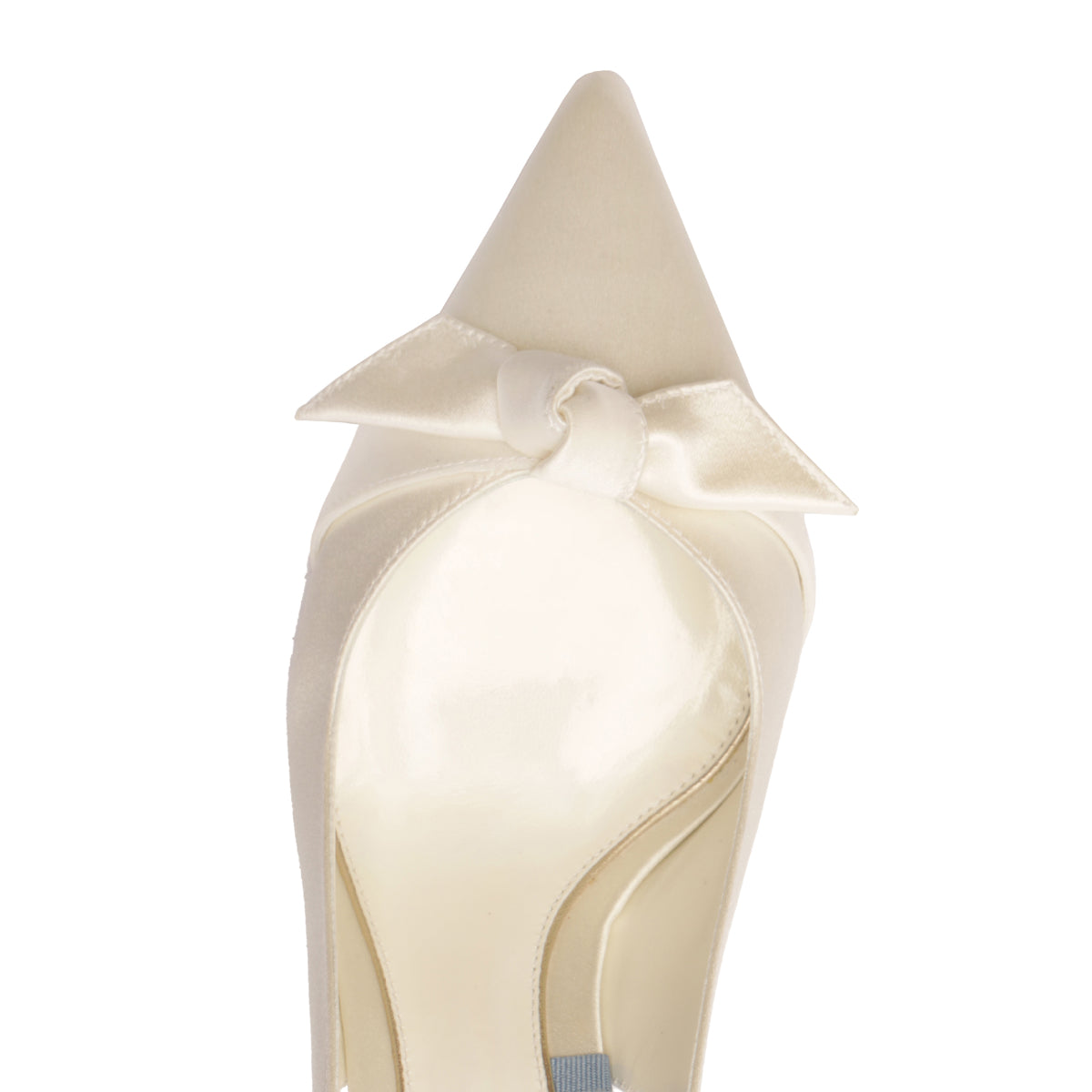 Clarita Bridal Classic Slingback 85 in Seta Bianco