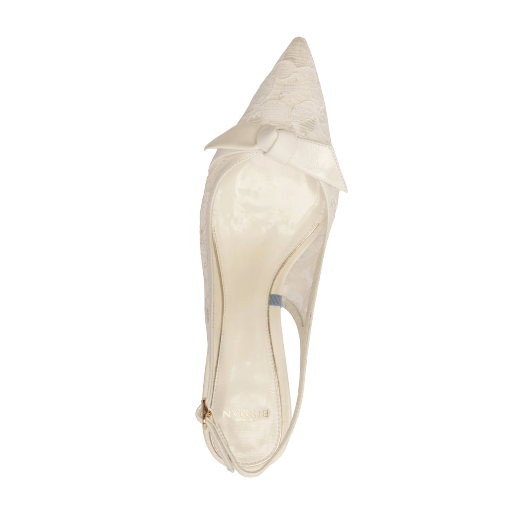 Clarita Bridal Classic Slingback 60 in Off White/Ivory