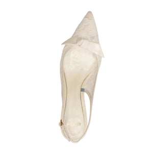 Clarita Bridal Classic Slingback 60 in Off White/Ivory