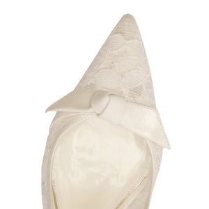 Clarita Bridal Classic Slingback 60 in Off White/Ivory