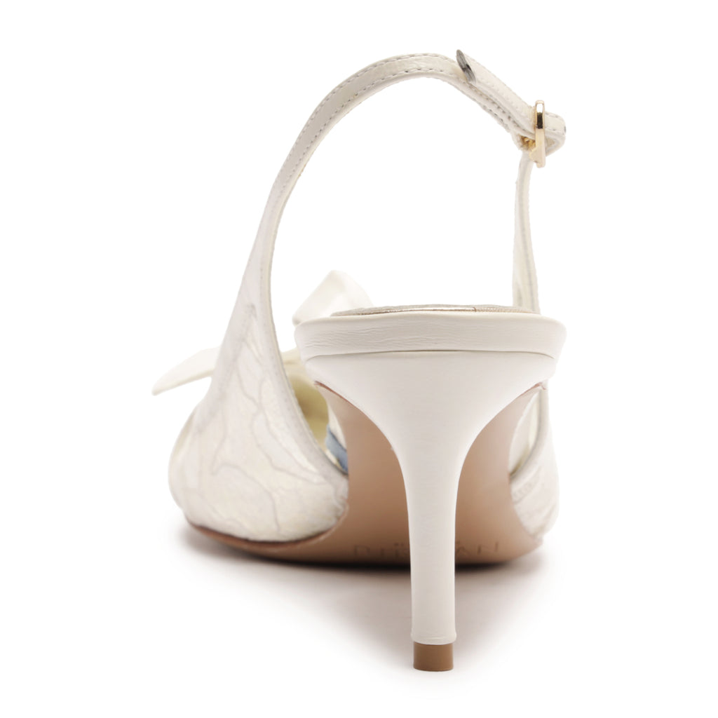 Clarita Bridal Classic Slingback 60 in Off White/Ivory